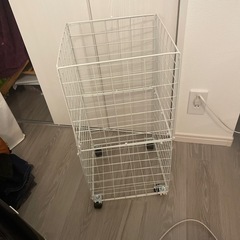 受付停止　ワイヤー　ゴミ箱　収納　ふたつき