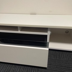 lowya 120 ローテレビボード 台  ホワイト 木製 ほぼ新品購入品の画像