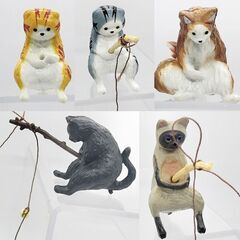 釣りをする猫たち　釣り猫　10匹の画像