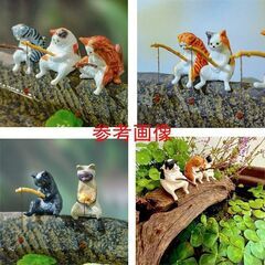 釣りをする猫たち　釣り猫　10匹の画像