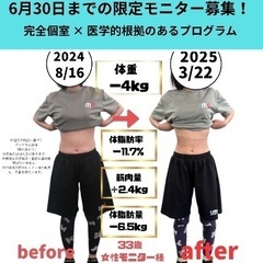 【女性限定】−6〜10kg達成者続出✨　大幅ダイエット・く…