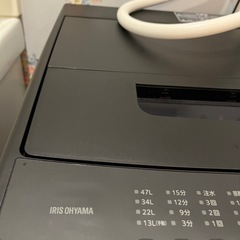 【美品】アイリスオーヤマ 洗濯機 IAW-T504-B 5kg ブラック（使用1回のみ） の画像