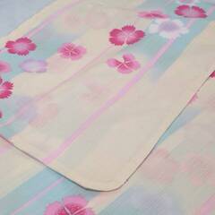 浴衣　単品　生成り　クリーム　水色　ピンク　白　紫　フリーサイズ...