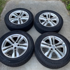 225/60R17 ほぼ新品タイヤ 日産純正アルミホイール付き ...