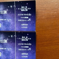 鈴木淳さん、チェロリサイタルのチケットの画像