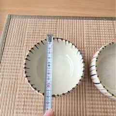 和風ストライプ小鉢2つセットの画像