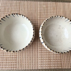 和風ストライプ小鉢2つセットの画像