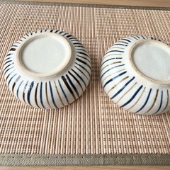 和風ストライプ小鉢2つセットの画像