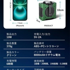 【新品未使用】 腰掛け扇風機 冷却プレート付き 携帯扇風機 ベルトファン 多機能の画像