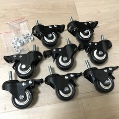 Zalslei キャスター ネジ式 M8 ブレーキ ストッパー ...