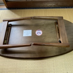 再々
々値下げ　　楕円型テーブル　脚がたためますの画像