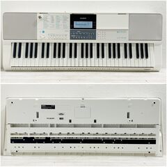 ★動作品★カシオ/LK-516/光ナビゲーション/キーボード/ホワイト/2019年製/61鍵盤/付属品有り/内蔵全230曲/自動演奏/電子ピアノ/CASIO/E1ER0401の画像