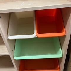 おもちゃ箱 天板・本棚付き キャロット トイハウスラックの画像