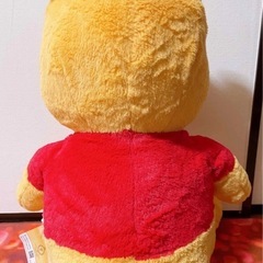 値下げ　くまのプーさん ほっぺぷっくりぬいぐるみ 大の画像