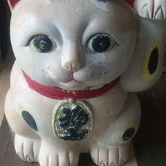 古い招き猫  置物3点セット   骨董品の画像