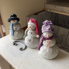 引取限定早い方優先　雪だるま3兄弟