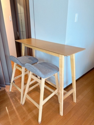 カウンターテーブル　机　ハイテーブル　椅子