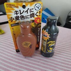 日焼け用オイルとローションの画像
