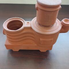 素焼き　アンティーク　粉炭ストーブの画像