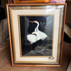 鶴の貴石画、絵画