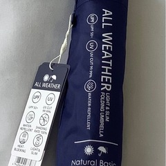 Natural Basic 晴雨兼用折傘 UVオールウェザー ネイビーの画像