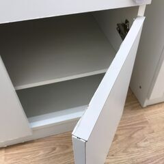 ★リユースのサカイ春日部店★KJ10570  レンジ台 ホワイト H90×W60×D40 クリーニング済みの画像