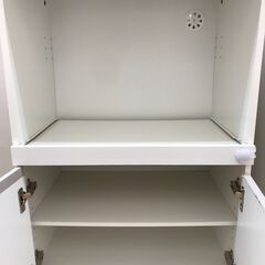 ★リユースのサカイ春日部店★KJ10570  レンジ台 ホワイト H90×W60×D40 クリーニング済みの画像