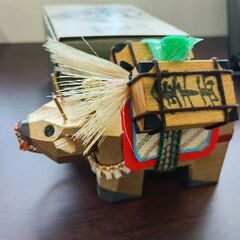 金の牛ベコ　郷土民芸品　箱つき