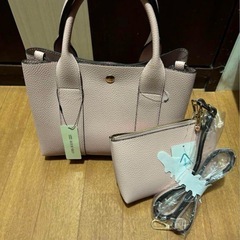 7700円 値下不可！！新品 アーバンリサーチ プチダブルポケットトートバッグ ピンクの画像