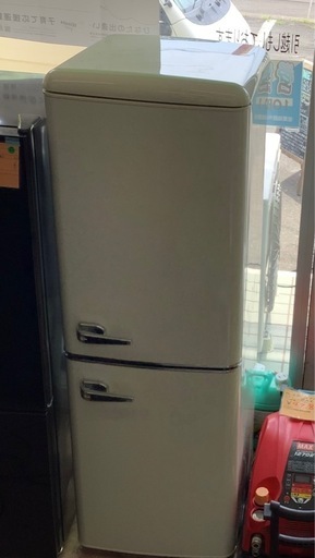 アイリス　冷蔵庫 130L レトロ 小型 一人暮らし 2ドア 幅48cm PRR-142D-W ホワイト　　tリサイクルショップ宮崎屋　佐土原店　25.6.24F
