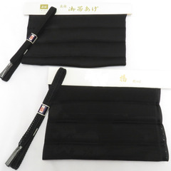 帯締め・帯揚げセット 夏用セット 冬用セット ブラック 黒色 平...