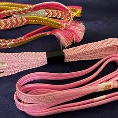 着物小物 帯締め 3本セット ピンク系