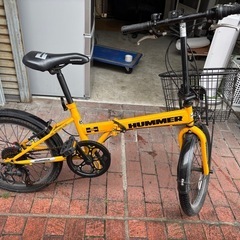 お買得　
HUMMER　自転車　折りたたみ自転車　イエロー　6段...