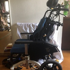 松永製作所 マイチルト・ミニ3D 介助式 ティルト＆リクライニング車椅子の画像