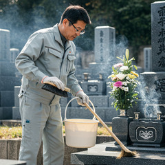 お墓掃除代行 1回4,000円〜（交通費別途）｜真心こめて…
