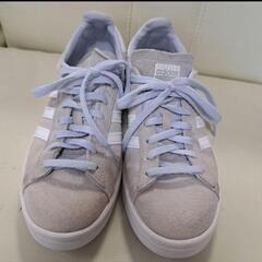 adidasローカットスニーカー/23.5cm/グレー/アディダ...