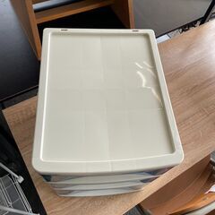レターケース　No.3694　ホワイト/ブルー　小物入れ　収納【リサイクルショップどりーむ荒田店】の画像
