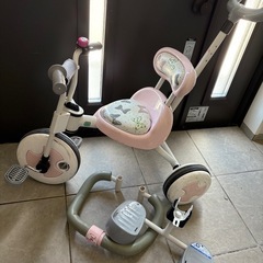 ディズニー　トライクピュア　ハンドル付き　子供三輪車の画像
