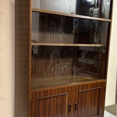 本棚 書棚 ガラス戸付き アンティーク