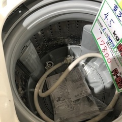値下げしました！配送可【東芝】4.5K洗濯機★2019年製　クリーニング済み/6ヶ月保証付き【管理番号12406】比の画像