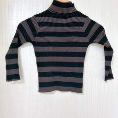 FO kids エフオーキッズ　100 ニット　タートルネック　ボーダーの画像