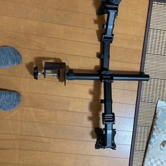 モニター2台❗️配線❗️モニターアーム❗️の画像
