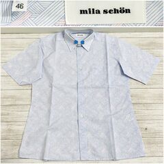 ミラショーン/半袖シャツ/4着セット/メンズ/46サイズ/Mくらい/ボタンダウン/mila schon/クリーニング済み/ストライプ/E0ER0208の画像