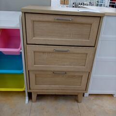 値下げしました！リユースのサカイ太田店★ジモティ割あり★  チェスト ナチュラル H85×D35×W55 クリーニング済み OJ9869の画像