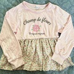 女の子用長袖Tシャツ、ハーフパンツ110cmの画像