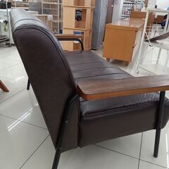 ★ジモティ割あり★  ソファ ダークブラウン H77×D80×W134 クリーニング済み HJ6884の画像