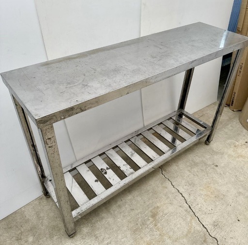 直接引き取り5%OFF　インボイス登録店  アズマ ステンレス作業台 幅1200×奥行き350×高さ800ｍｍ スノコ棚板タイプ azuma 作業台 調理台 業務用 厨房用品 6041623