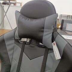 ★ジモティ割あり★  ゲーミングチェア ブラック/グレー H123×D62×W66 クリーニング済み HJ6888の画像