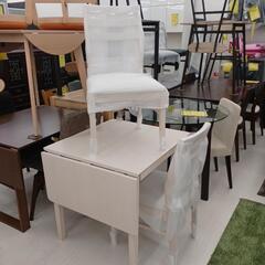 新品バタフライダイニング3点セット　高さ(H)70×幅 (W)7...