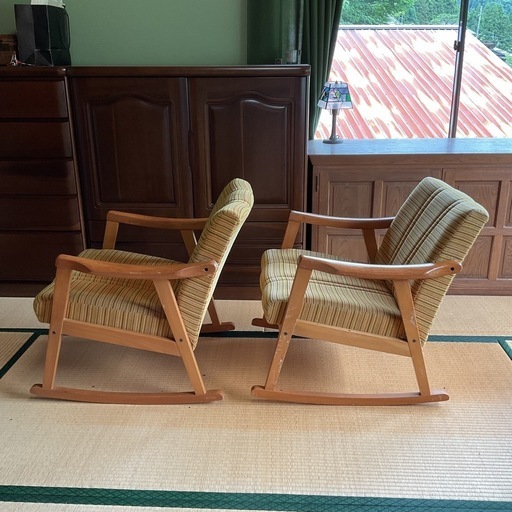 昭和レトロ ロッキングチェア(2脚セット) (mrs.molly) 園部の椅子